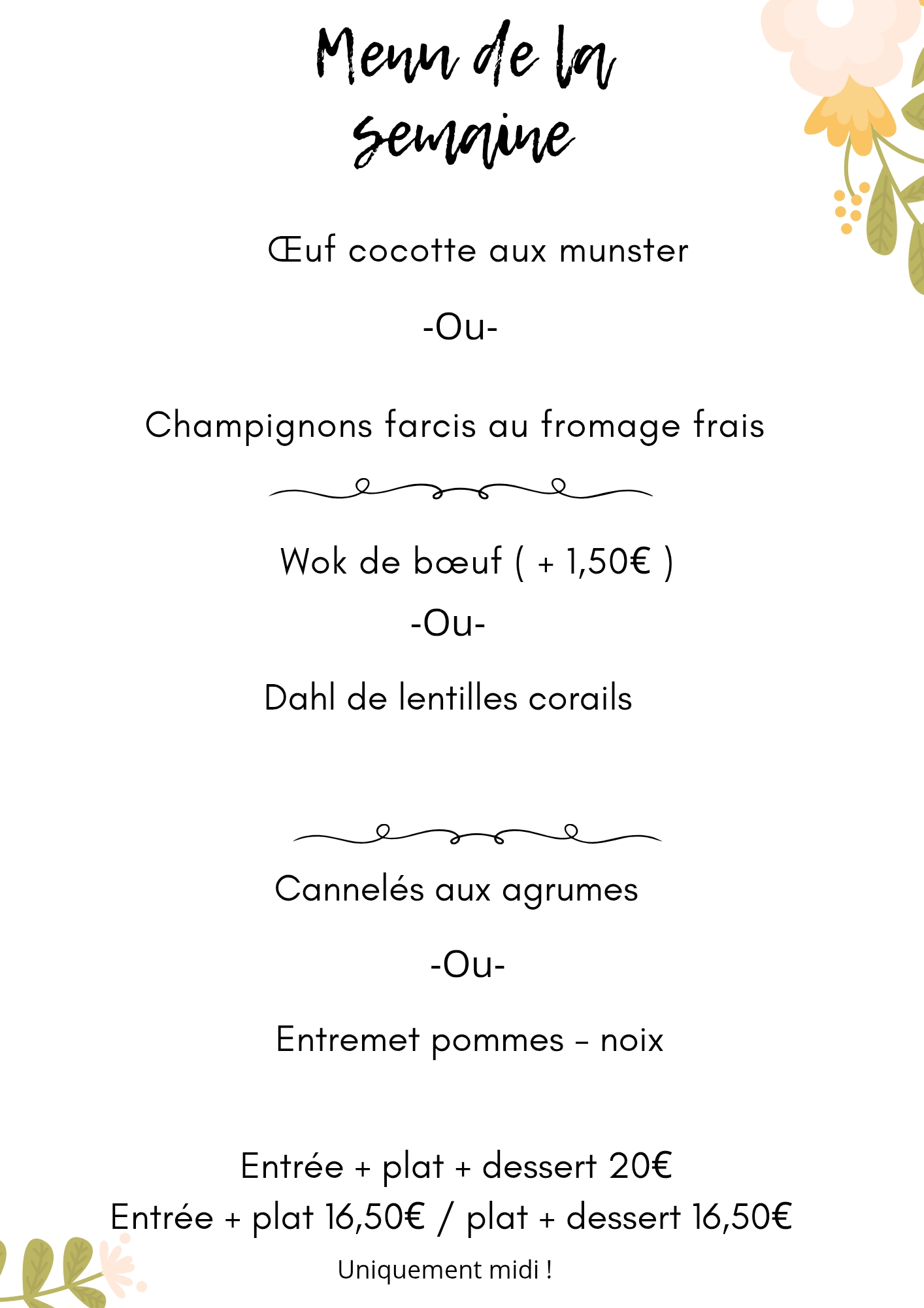BEIGE FLEUR ACCENT MARIAGE CARTE_20251103_103508_0000 | Les Bacchanales Découvrez nos plats végétariens à Nancy Montigny-lès-Metz 0