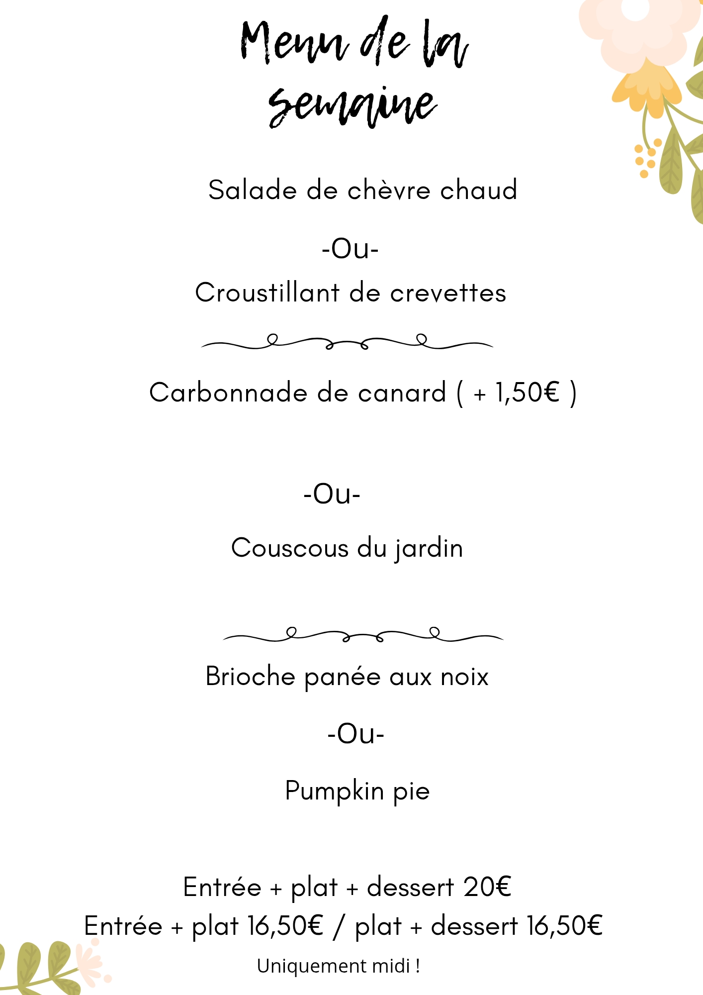 BEIGE FLEUR ACCENT MARIAGE CARTE_20251122_231851_0000 | Les Bacchanales Découvrez nos plats végétariens à Nancy Montigny-lès-Metz 0