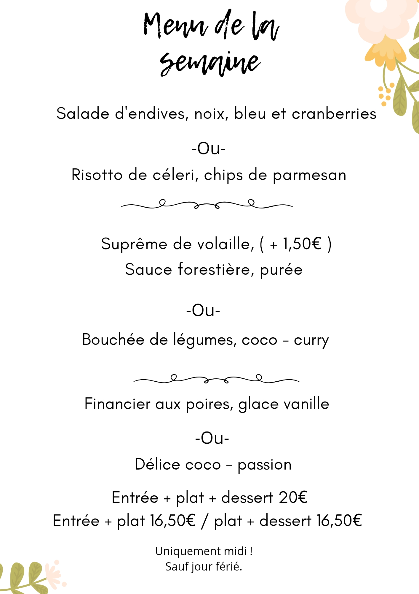 BEIGE FLEUR ACCENT MARIAGE CARTE_20251215_104825_0000 | Les Bacchanales Découvrez nos plats végétariens à Nancy Montigny-lès-Metz 0