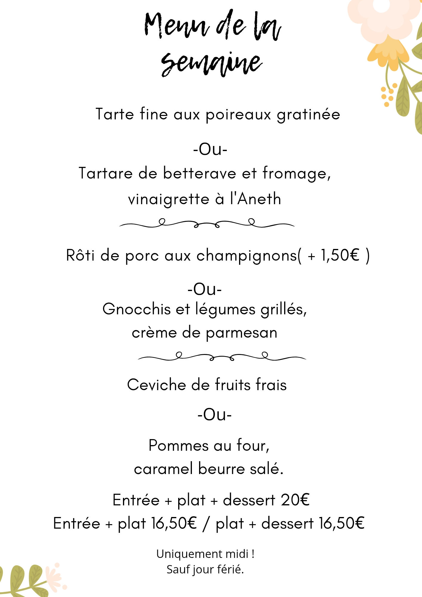 BEIGE FLEUR ACCENT MARIAGE CARTE_20251229_105643_0000 | Les Bacchanales Découvrez nos plats végétariens à Nancy Montigny-lès-Metz 0