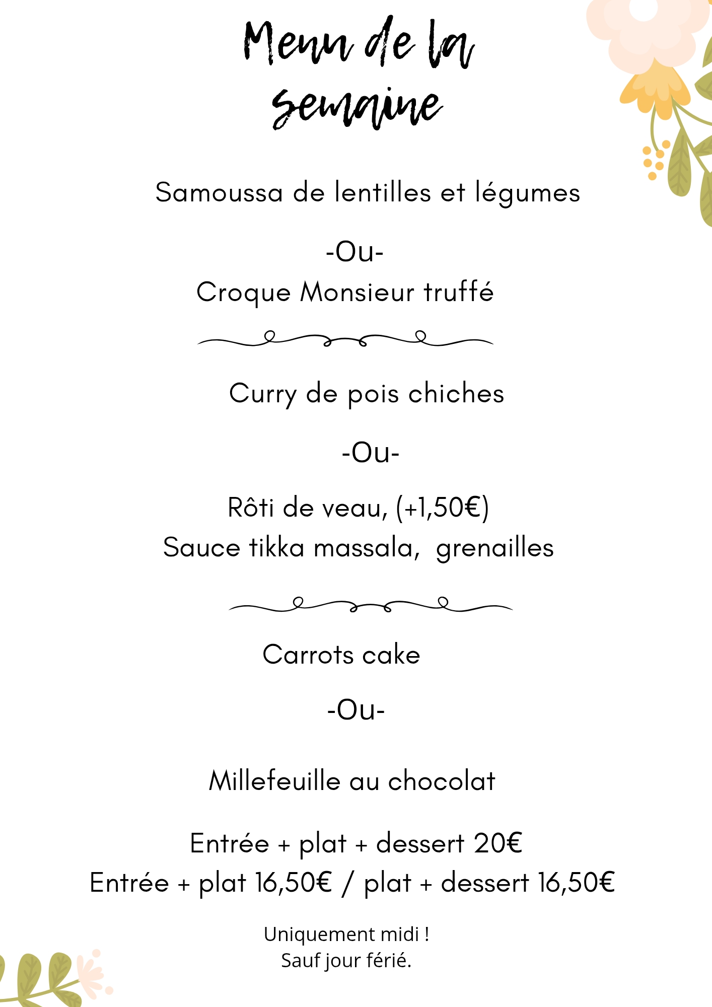 BEIGE FLEUR ACCENT MARIAGE CARTE_20260207_222702_0000 | Les Bacchanales Découvrez nos plats végétariens à Nancy Montigny-lès-Metz 0