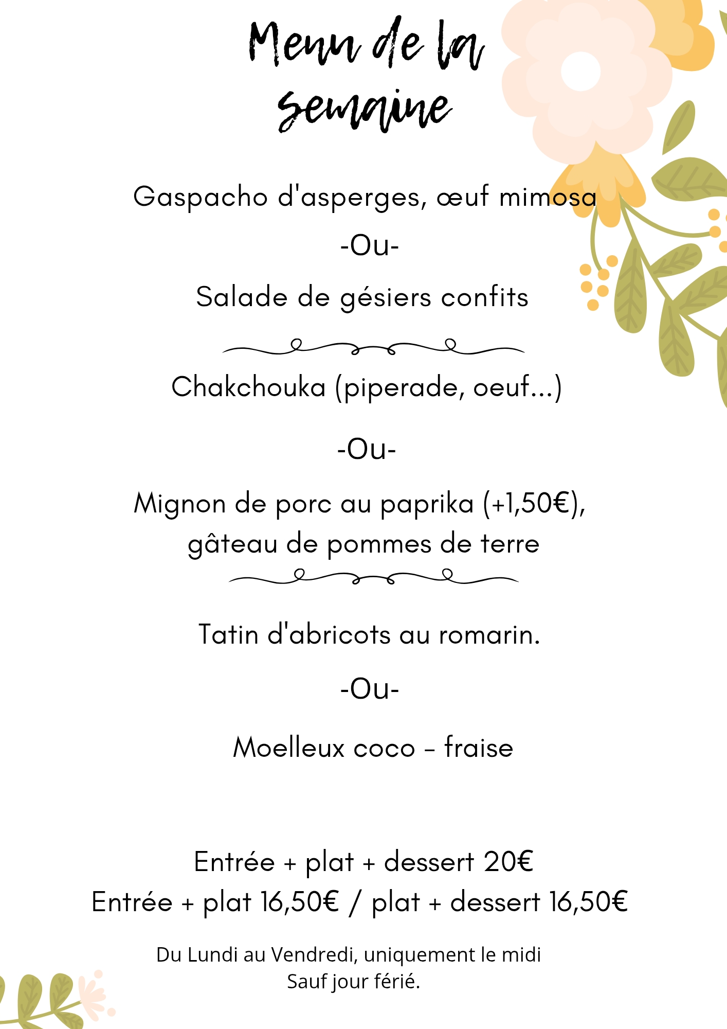 BEIGE FLEUR ACCENT MARIAGE CARTE_20260615_110752_0000 | Les Bacchanales Découvrez nos plats végétariens à Nancy Montigny-lès-Metz 0