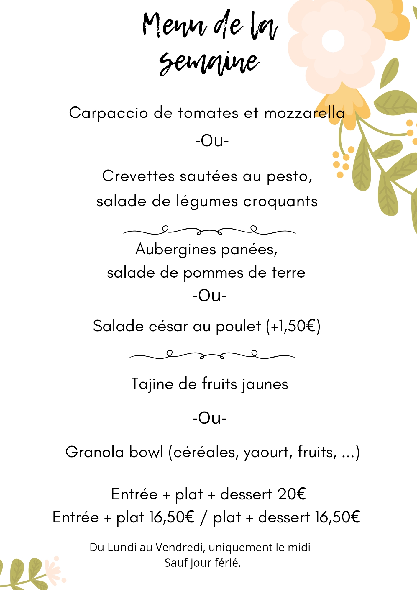 BEIGE FLEUR ACCENT MARIAGE CARTE_20260629_104836_0000 | Les Bacchanales Découvrez nos plats végétariens à Nancy Montigny-lès-Metz 0
